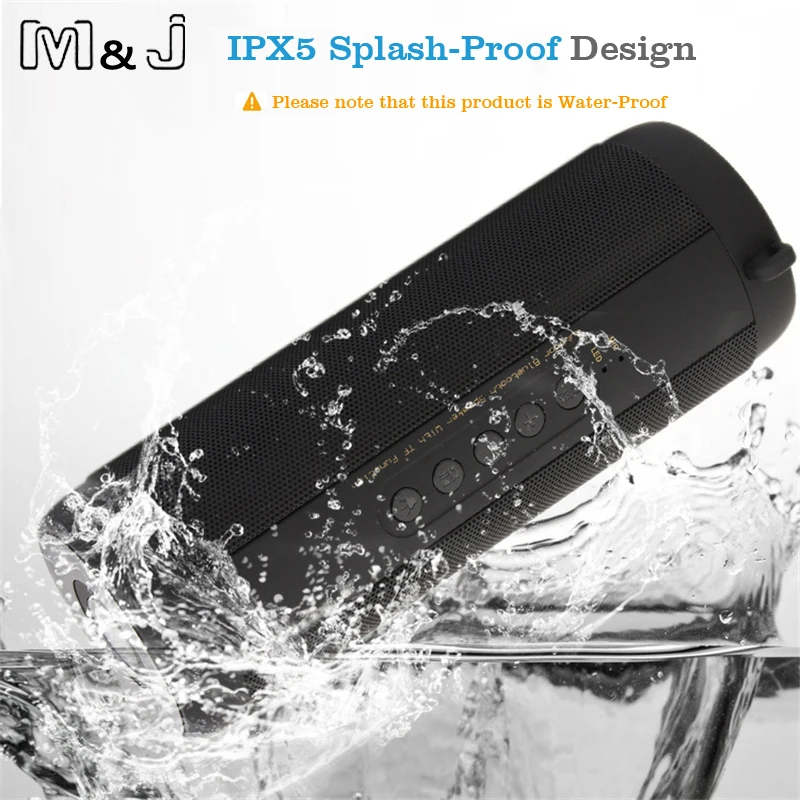 M&J Wireless Best Bluetooth Speaker Waterproof Portable Outdoor Mini Column Box Loudspeaker Speakers Design for iPhone Xiaomi-animated-img