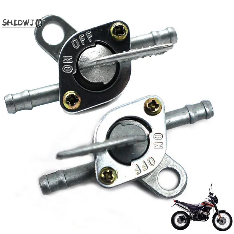 55mm X 6mm Universal Inline Petcock Motorcycle/Quad/Lawnmover Petrol Fuel Tap Anti-aging Anti-corrosive Leak Proof Rubber Silver-animated-img