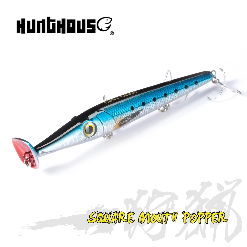 קנו ציוד לדיג  Hunthouse Needle Zargana 150mm/20g Popper Pencil Lures Long  Cast Pencil Baits Floating Fishing Topwater Lure For Bass Tuna
