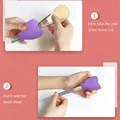 3pcs Heart-shaped Brush Dust Protection Cover Guards Silica Protectors Protective Accessories Makeup Brushes Set Beauty Tools preview-2