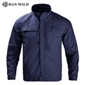 HAN WILD Men Autumn Outdoor Hiking Jackets Waterproof Casual Running Sports Coat Jacket Hiking City Commute Fashion Coat preview-1