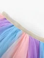 Girls Rainbow Skirt Layered Gradient Soft Tulle Tutu Skirts For Birthday Dance Performance Festive Costume preview-2