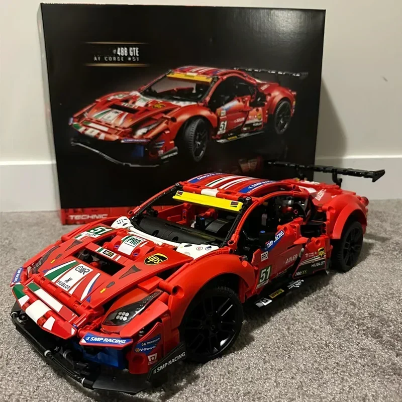 1684PCS 488 GTE Technical Bricks Model Sets Adults Compatible 42125 Racing Sport Car Building Blocks Vehicle Puzzle Kid Toy Gift