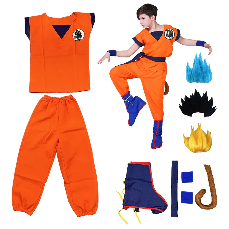 Halloween Adult Kids Suits Son Goku Gui Carnival Anime Cosplay