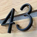 125mm Black House Numbers Letters Outdoor Address Sign Plate For Yard Floating Metal Door Number Doorplates Modern Mailbox Signs