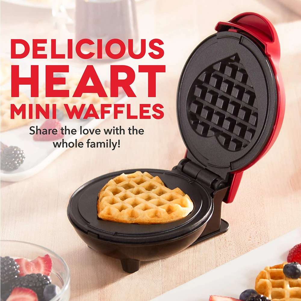 heart mini waffle