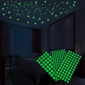 Kids Rooms Wall Stickers Luminous Dots Stars Ceiling Wall Decals Glowing Stickers Wall Decals Glow in The Dark Home  Room Decor
