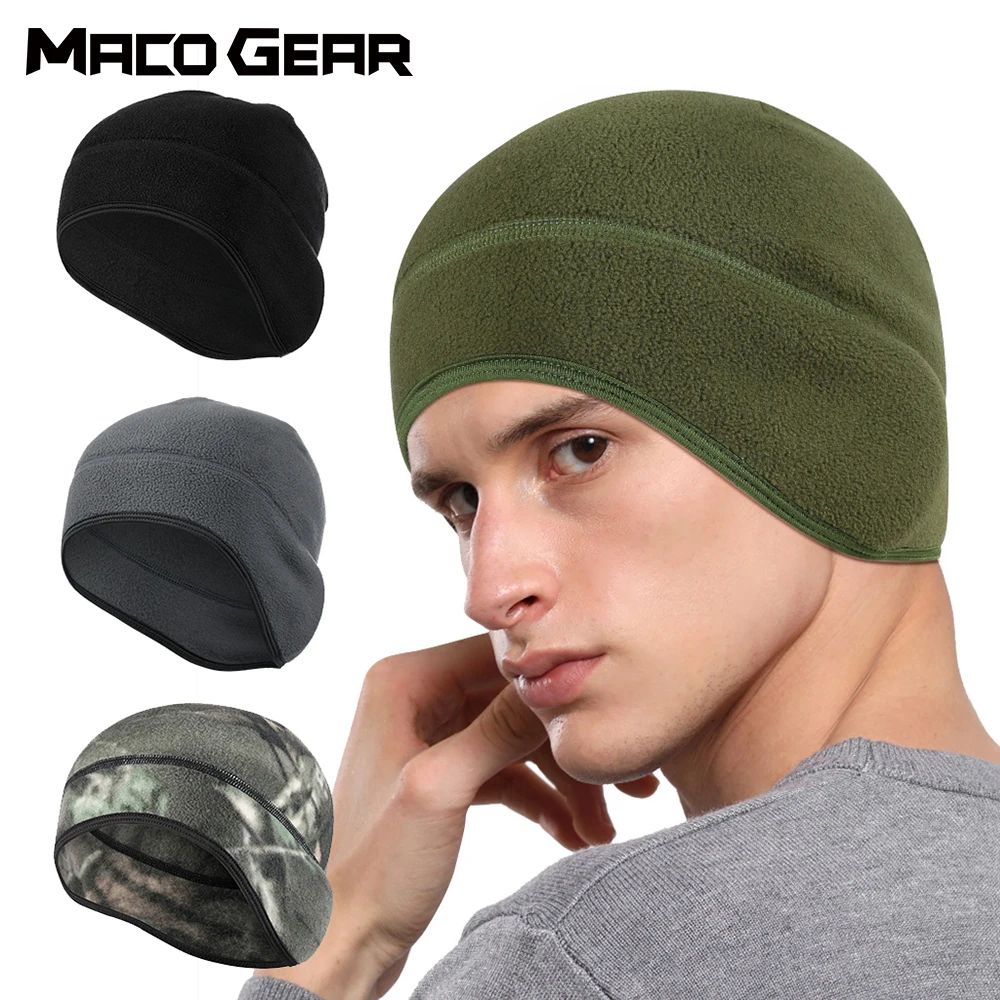 Winter Hats Thermal Fleece Running Caps Ear Warmer Cover Sports Ski Snowboard Hiking Cycling Ski Windproof Soft Cap Men Women-animated-img