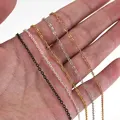 10pcs Stainless Steel Necklace Cuban Chains Hypoallergenic Rolo Link for DIY Jewelry Making preview-2