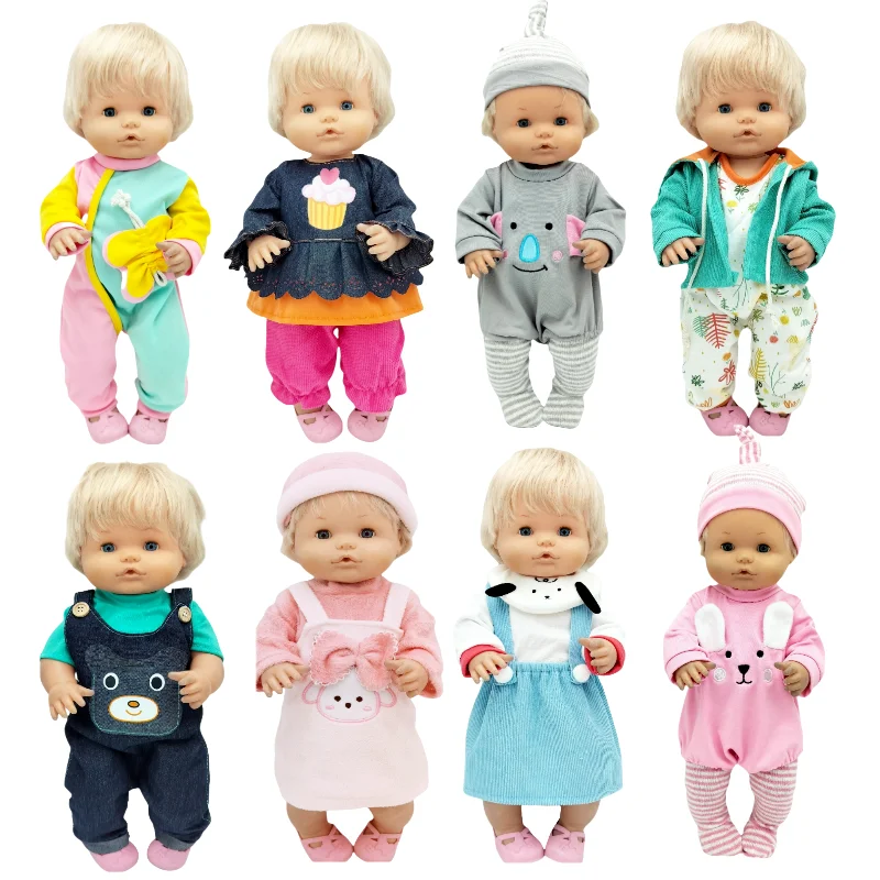 for 38 Cm Nenuco Doll Clothes Green Shirt Jeans Short Pants Ropa Y Su Hermanita Reborn Baby Dolls Outfits preview-2