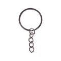 Hama Bead Accessories Metal Keychain with Chain Flat Double-layer Key Ring Hanging Ring Diy Accessories Metal Earth preview-5