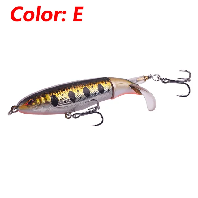 1 Pcs Whopper Propeller Fishing Lure 10cm 13.5g Topwater Pencil Wobblers  Spinner Soft Tail Artificial Hard Bait for Bass Catfish