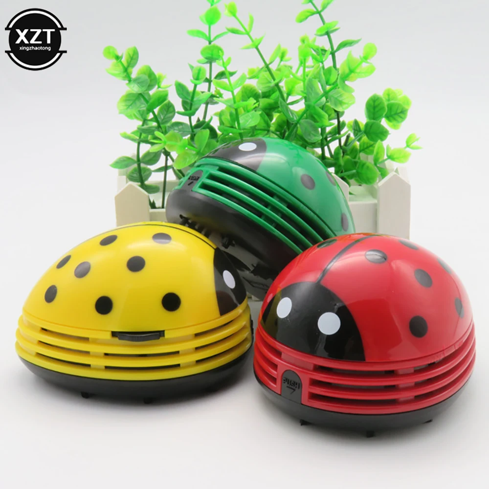 Mini Ladybug Vacuum Table Vacuum Cleaner Dust Cleaner Desktop Coffee Dust Collector For Home Office Desktop cleaning-animated-img