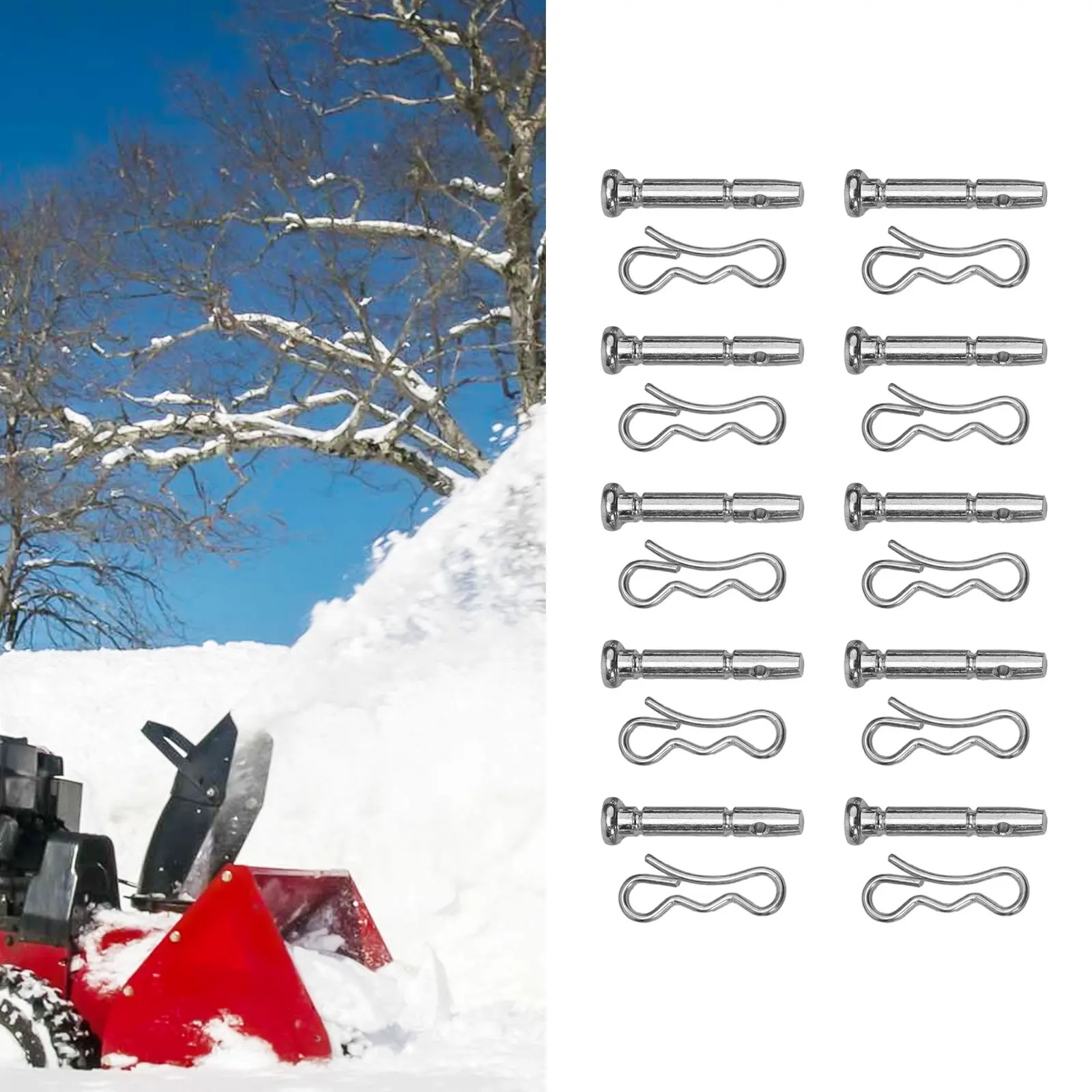 Convenient 20Pcs Shear Pins&Cotter Pins for Snowblower Set  Fits Most 2 Stage Models  Easy and Quick Replacement-animated-img