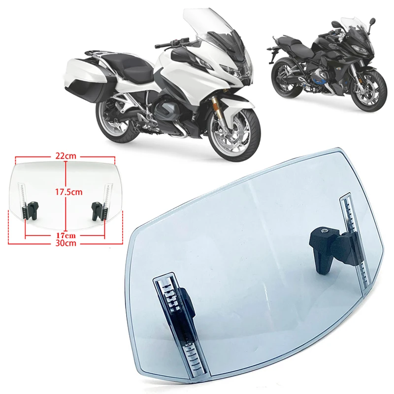 New R1200RT R1200RS Universal Motorcycle Windshield Extension Heighten Windscreen Deflector Fit For BMW R1250RT R1250RS R18 R18B-animated-img