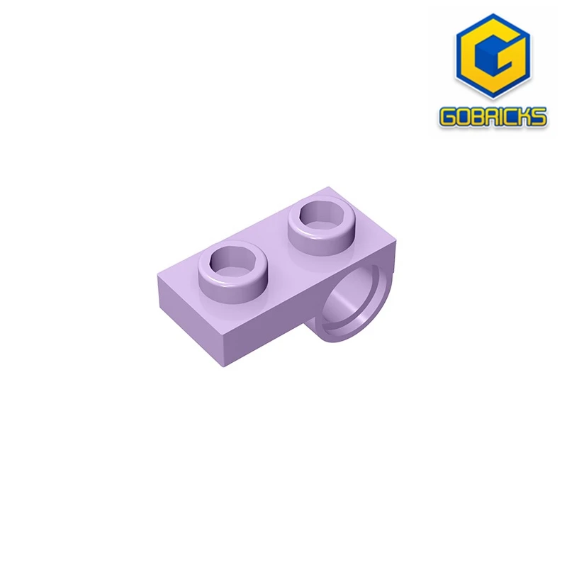 Gobricks 10PCS Bricks 18677 1x2 with a Hole Plate Parts the Bottom Side High-Tech Parts Compatible Educational Parts Toys-animated-img