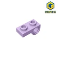 Gobricks 10pcs לבנים 18677 1x2 עם חלקי צלחת חור הצד התחתון חלקי היי-טק תואמים חלקים חינוכיים צעצועים