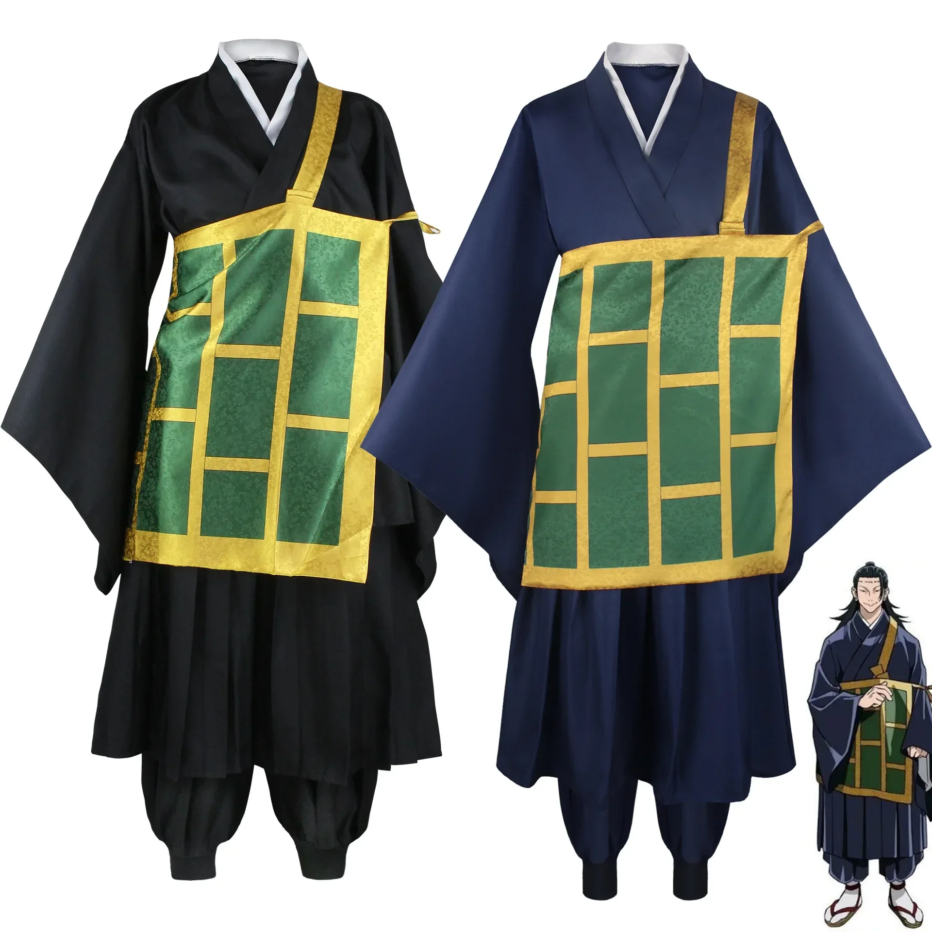 Anime Geto Suguru Cosplay Juju Ka Cosplay Costume Kimono Black Japanese Uniform Geto Suguru Wig Halloween Party Clothes-animated-img