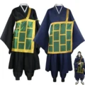 Anime Geto Suguru Cosplay Juju Ka Cosplay Costume Kimono Black Japanese Uniform Geto Suguru Wig Halloween Party Clothes preview-1