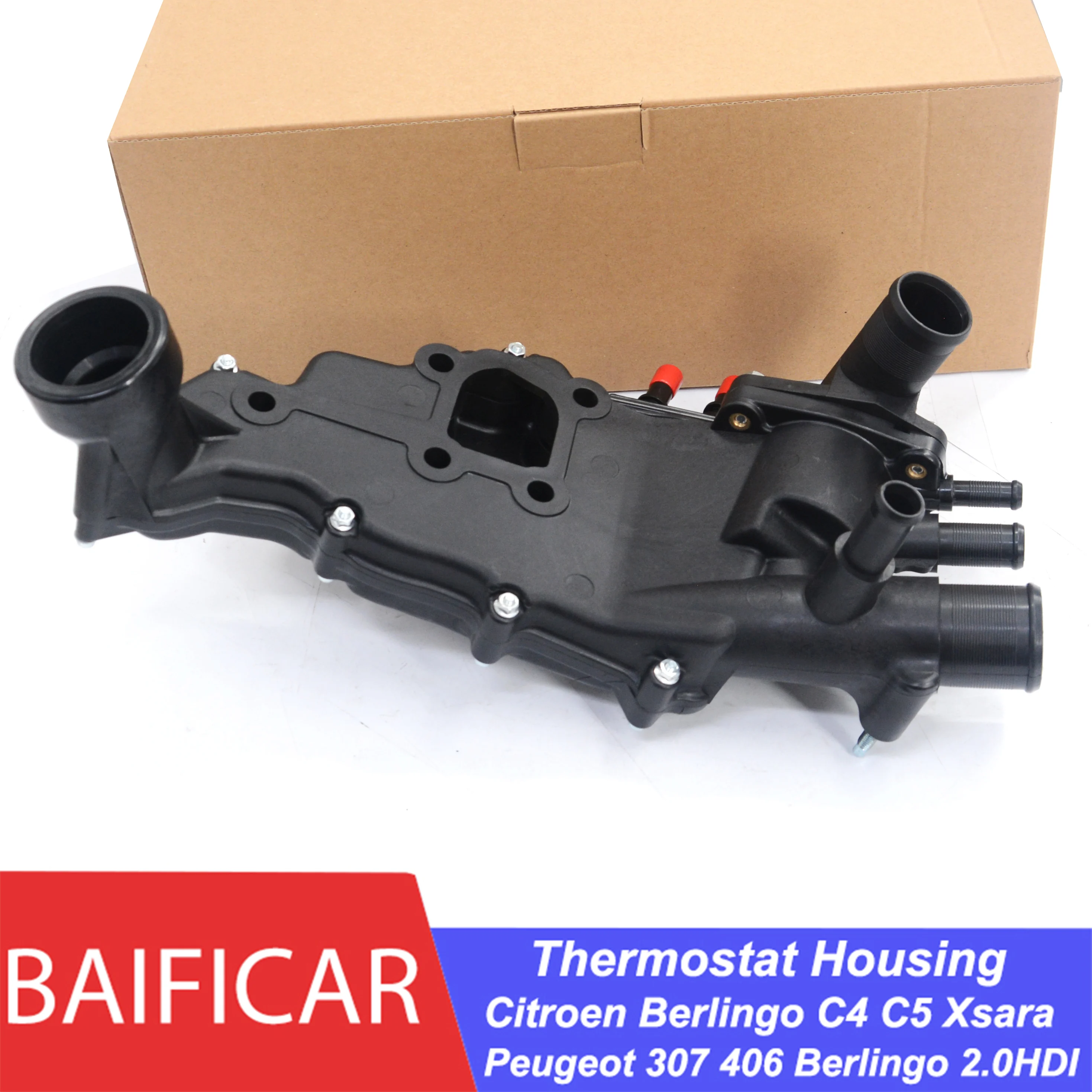 Baificar Brand New Thermostat Housing 1336S4 1336W7 1336R8 For Peugeot 307 406 607 Partner Citoren C4 C5 Xsara Berlingo 2.0HDI-animated-img