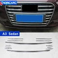 CNORICARC For Audi A3 Sedan Car Front Air Grille Cover Trim Strips Exterior Accessories 12pcs Stainless Steel Decoration Sequin