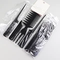 10pcs/set black hair comb set with 10 different designs multifunctional anti-static hair care comb set preview-2