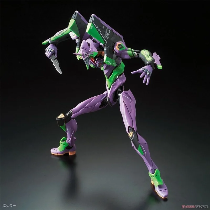 Bandai Figure Evangelion Model Kit Anime Figures RG 1/144 EVA 02 Evangelion  Production Model-02 Action Figure Toys For Boys