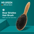 MR.GREEN Boar Bristle Hair Brush Natural Beech Comb Hairbrush for Curly Thick Long Dry Wet Hair Detangler Massage Brushes Women preview-1