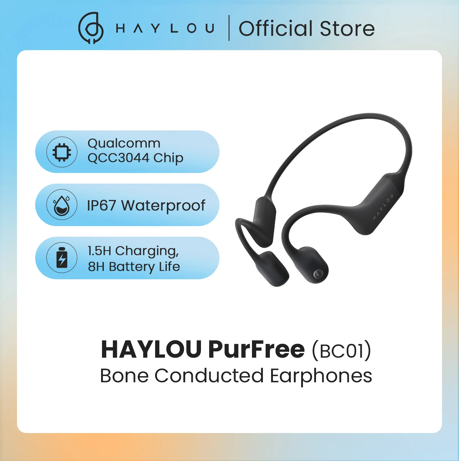 Купить Алиэкспресс HAYLOU PurFree (BC01) Bone Conduction Headphones