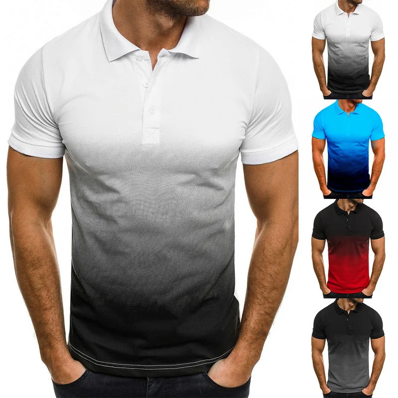 SHUJIN Men  Men Shirt Short Sleeve  Shirt Contrast Color  New Clothing Summer Streetwear Casual Fashion Men tops