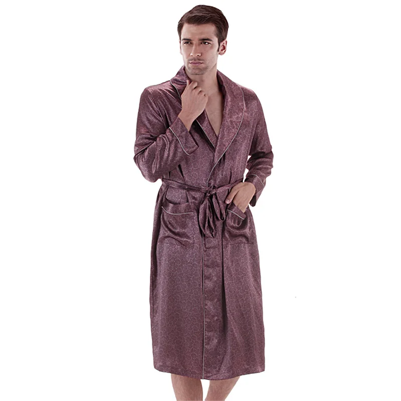 Silk Robe Mens Satin Bathrobe Noble Men 