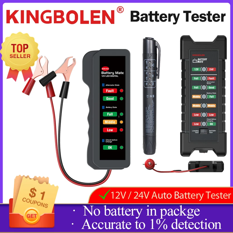New Brake Fluid Tester Pen Car Battery Tester 12V 24V Battery System Detect Auto Battery Analyzer Car Accurate Test Battery Tool-animated-img
