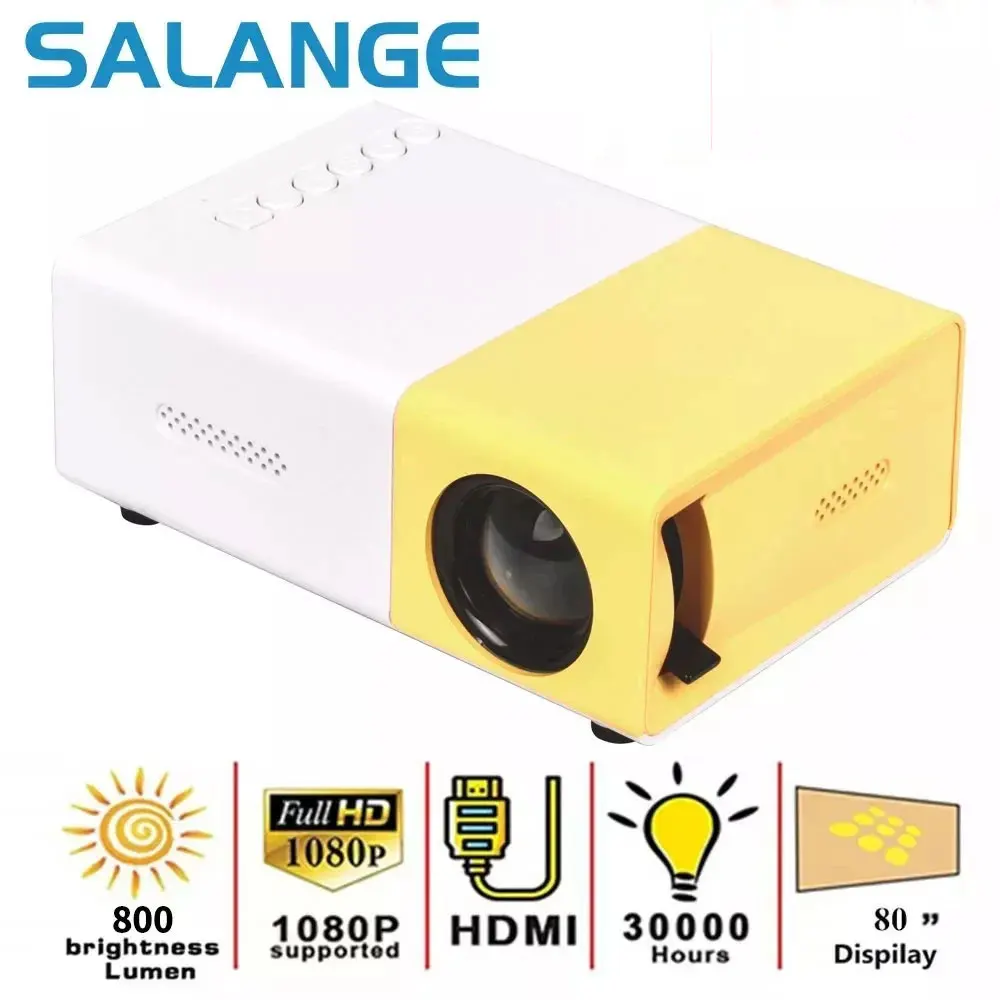 Купить Алиэкспресс Salange Mini Projector YG300 Pro LED Supported