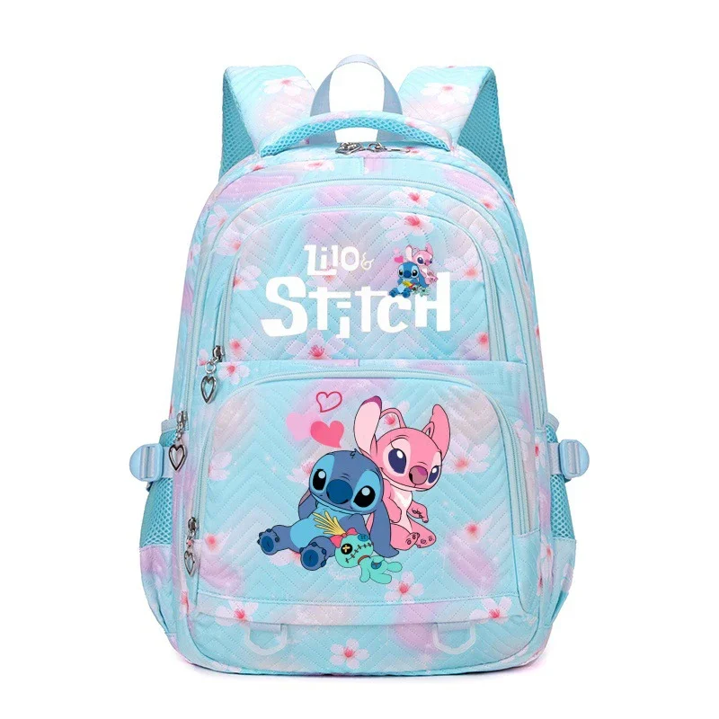 Large Capacity Stitch Backpack, Anime Printed Daypack, Lightweight Schoolbag, Casual Travel Commute Knapsack for Women and Girls-animated-img