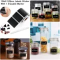 120pcs Shape Label Stickers Mason Jars Spice Bottle Pantry Food Storage Stickers Waterproof Reusable Blackboard Stickers preview-2