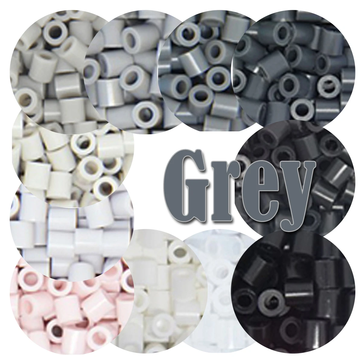 Grey Color 5mm 1000PCS YantJouet Hama Beads for Kids Iron Fuse Beads Diy Puzzles Pixel Art Gift Children Toy-animated-img