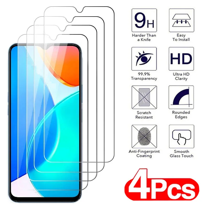 4Pcs Full Tempered Glass For Honor X6 X7 X8 X9 4G 5G Screen Protector For Honor X6a X7a X8a X9a X7b Transparent Protective Film-animated-img