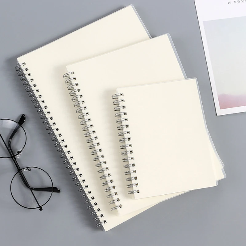 A5 A6 B5 Spiral book coil Notebook To-Do Lined DOT Blank Grid Paper Journal Diary Sketchbook For School Supplies Stationery-animated-img