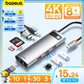 Baseus USB C Hub Type C to HDMI-compatible USB 3.1 Adapter Ethernet Port Docking Station for MacBook  Air M1 M2 USB Splitter