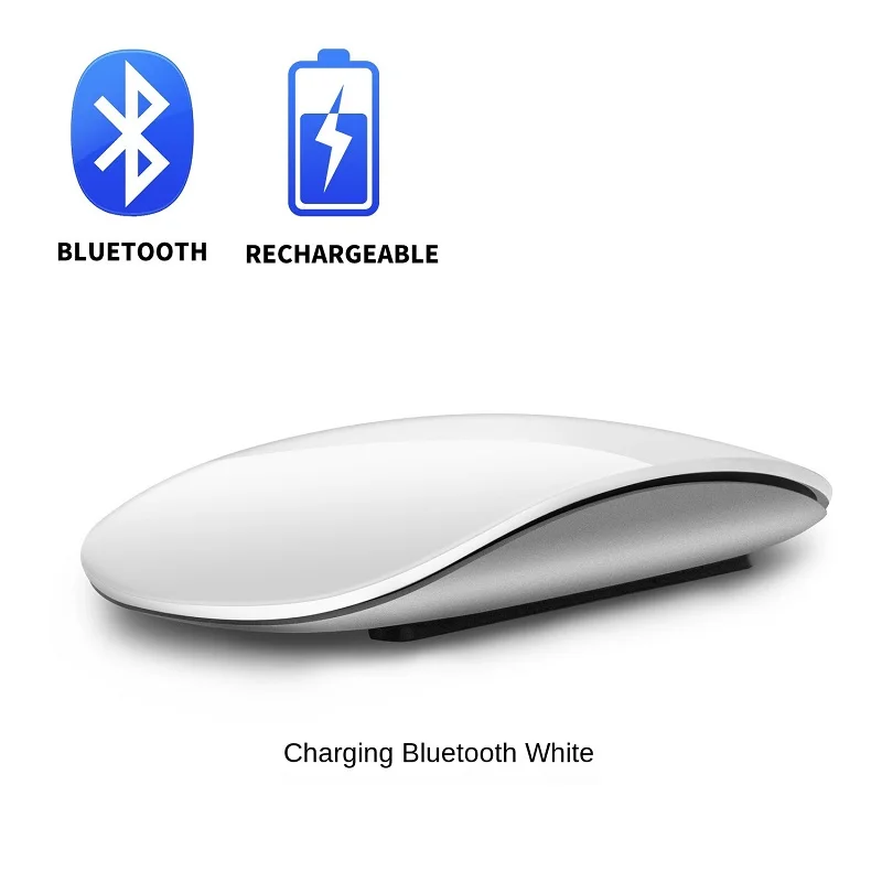 For Mac Bluetooth 4.0 Wireless Mouse Rechargeable Silent Multi Arc Touch Mice Ultra-thin Magic Mouse For Laptop Ipad PC Macbook-animated-img