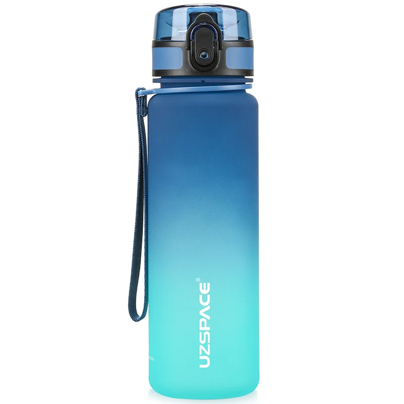 UZSPACE 500ml Sports Water Bottle Bounce Lid Timeline Reminder Leakproof Frosted Tritan Cup For Outdoor Sports Fitness BPA Free-animated-img