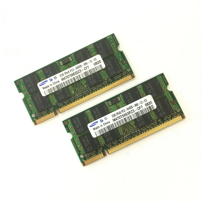 Original DDR2 2GB 2RX8 PC2-6400S 800Mhz SEC Laptop Memory 2G PC2 6400 800 MHZ Notebook Module SODIMM RAM-animated-img