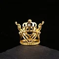 1pcs Mini Metal Crown For 1:12 Dollhouse Miniature Gold Sliver Bronze Mini Alloy Crown Model  Dolls Dollhouse Accessories preview-3