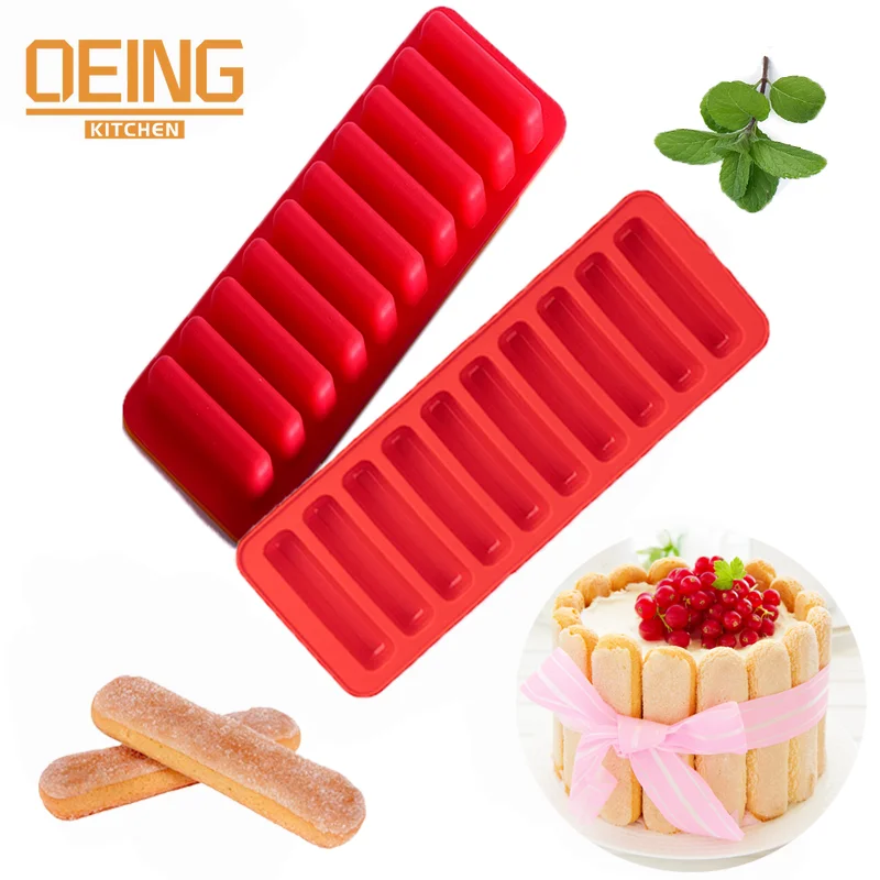 10 Grids Stick Shape Ice Tray Non-Stick Easy Release Push Popsicle Out  Cylinder Silicone Ice Cube Tray Jelly Chocolate Mold