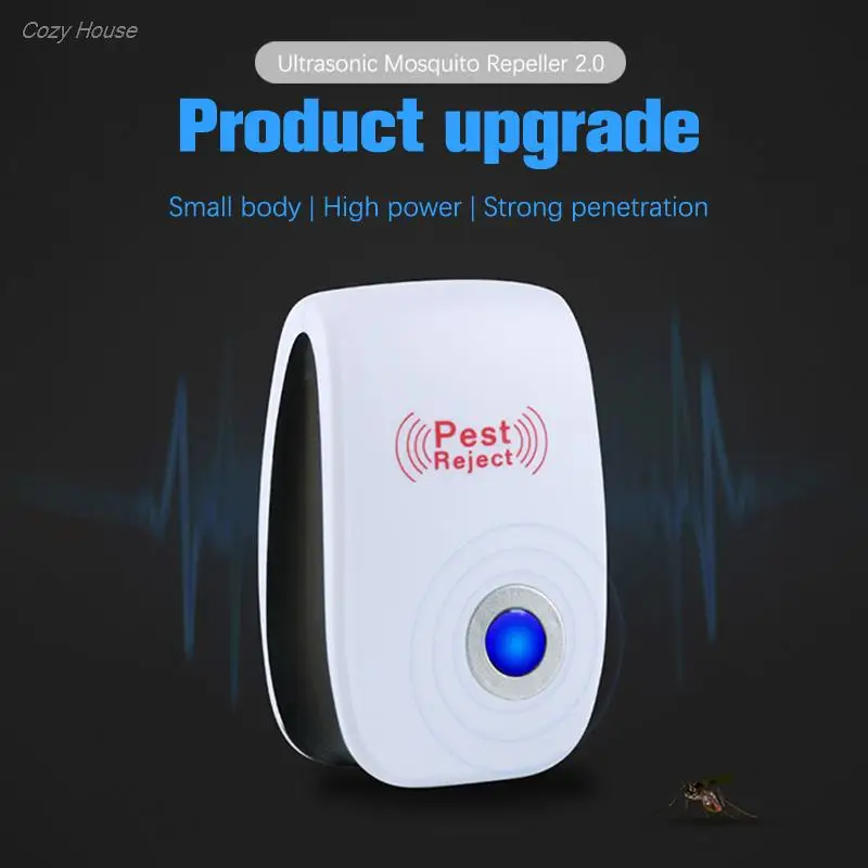 EU/UK/US Plug Electric Ultrasonic Ant Mice Spider Mosquito Cockroach Insect Pest Repeller Ultrasound Mouse Control Rejector-animated-img