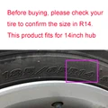 4pcs/set 14 Inch Car Wheel Hub Caps for Steel Iron Rims, R14 Wheel Hubs Trim Cover Decorative ABS Plastic Wheel Cover preview-2