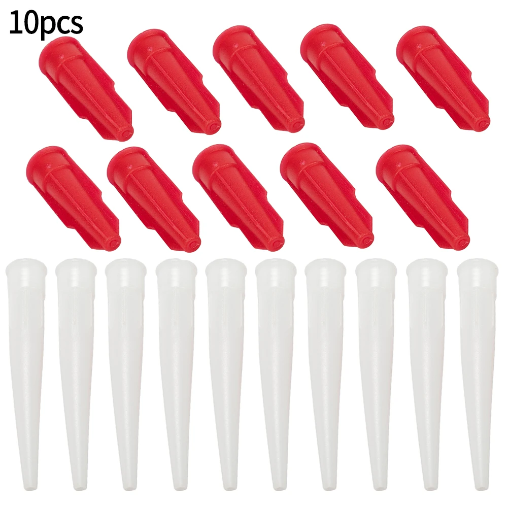 10pcs Silicone Tube Nozzle Cap e-Sealable Mastic Cartridge Spare Nozzles Screw Cover for Silicone Caulking Pipes Spare Nozzles-animated-img