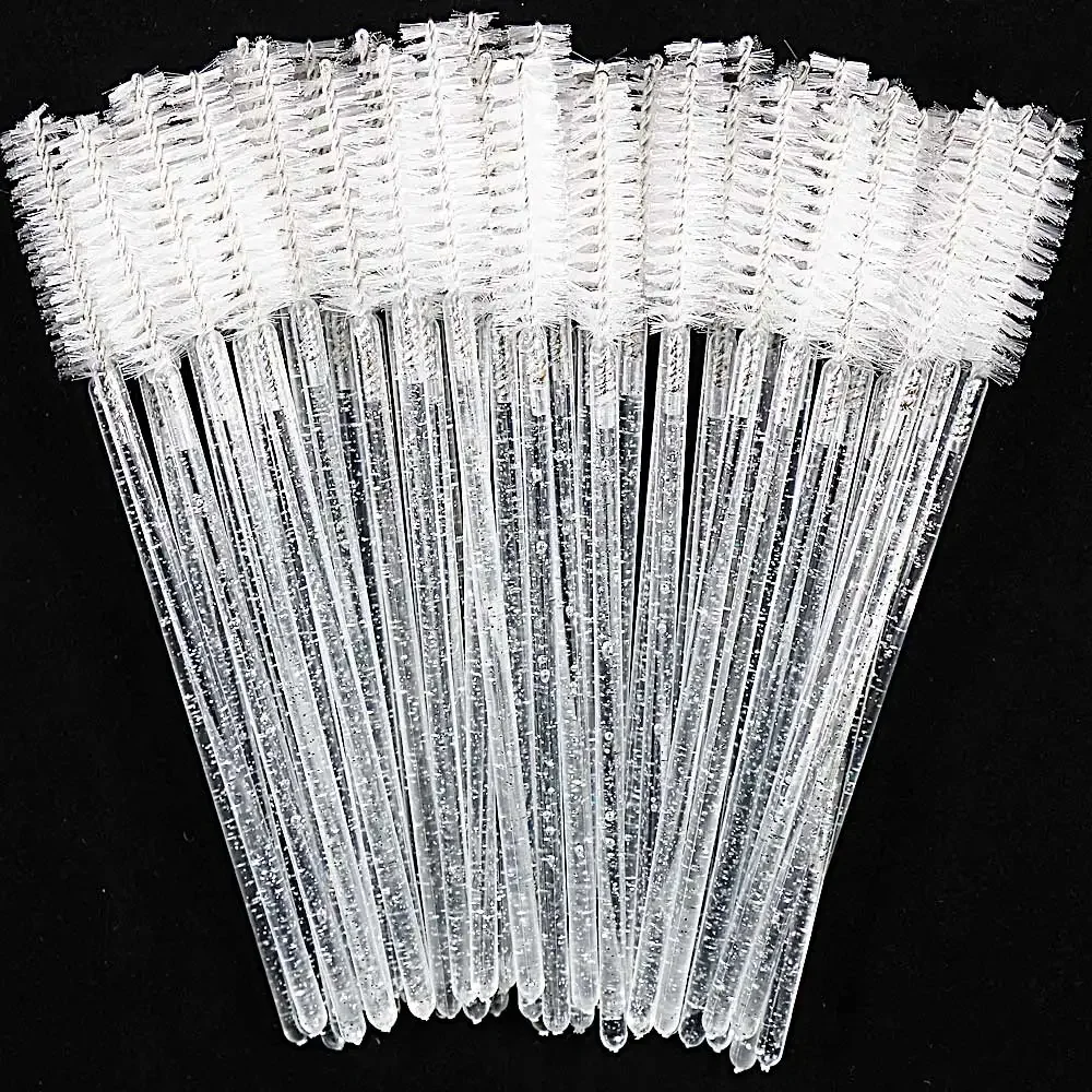 Disposable Crystal Eyelashes Brush Comb 50Pcs Eye Lashes Extension Mascara Wands Makeup Professional Makeup Beauty Tool-animated-img