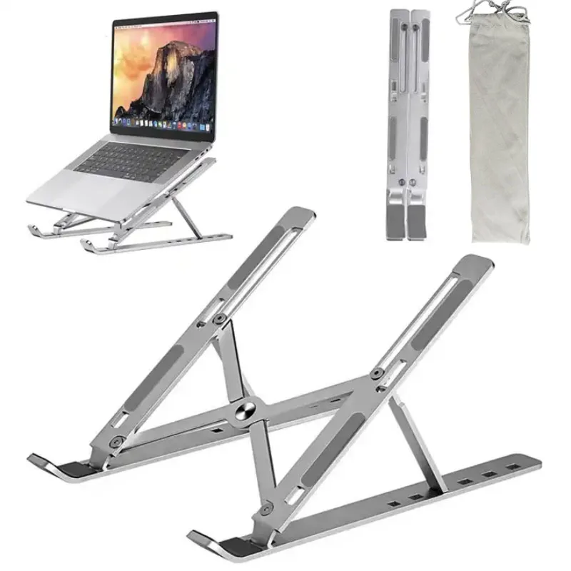 18" Laptop Stand Aluminum Alloy Cooling Stand Portable Folding Lifting Display Bracket Simple and Practical Laptop Stand Support-animated-img