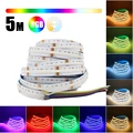 5M RGBCCT COB LED Strip Light DC 24V 840LEDs/m RGB CCT Dotless Flexible FCOB LED Tape Ribbon Lamp for Room Decoration Lighting